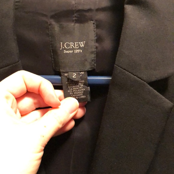 Black J.Crew Super 120s Wool Blazer - Picture 2 of 6